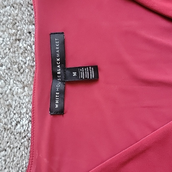 Red V Neck Blouse - Picture 2 of 3